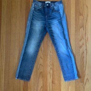 Madewell Cruiser Straight Two Tone Jeans